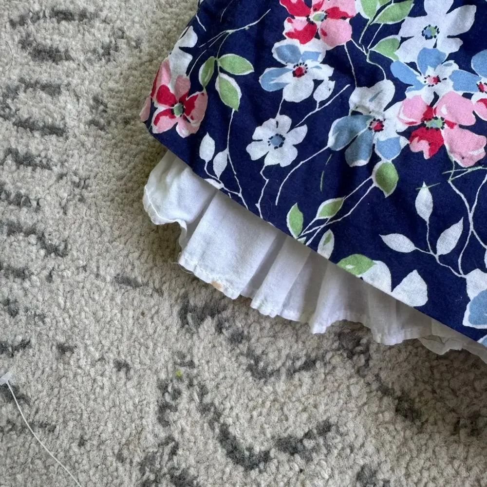 Girls Ralph Lauren Lined Floral Poplin Ruffle Dress Size 5